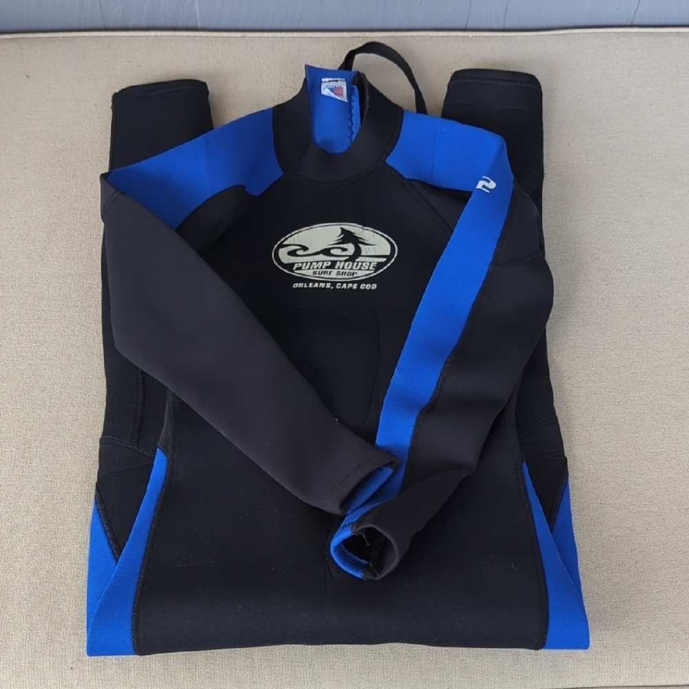 Black and Blue Kids Swim Wetsuit